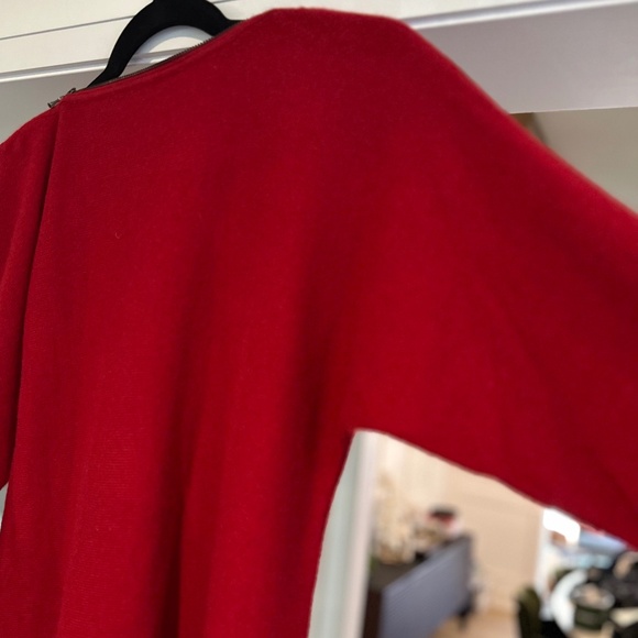 Magaschoni Tomato Red Cashmere Boat Neck Zip Sweater - Size M - Picture 7 of 15